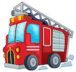 Fire truck theme image 1 - eps10 vector illustration.