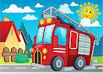 Fire truck theme image 2 - eps10 vector illustration.