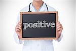 The word positive against doctor showing little blackboard