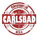 Carlsbad Stamp image with hi-res rendered artwork that could be used for any graphic design.