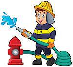 Firefighter theme image 1 - eps10 vector illustration.