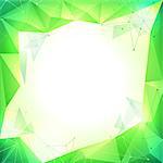 Vector illustration of green abstract geometric background