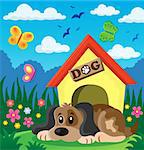 Dog thematic image 2 - eps10 vector illustration.