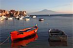 Italy, Sicily, province of Siracusa, Brucoli, Etna volcano in the background