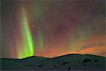 Aurora borealis (Northern Lights) on Kungsleden (Kings Trail), Abisko National Park, Lapland, Arctic Circle, Sweden, Scandinavia, Europe