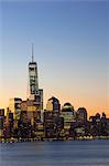 One World Trade Center and Downtown Manhattan across the Hudson River, New York United States of America, North America