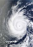 Satellite view of Hurricane Emilia over the Pacific Ocean. Image taken on July 9, 2012.