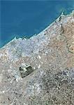 Colour satellite image of Casablanca, Morocco. Image taken on August 12, 2014 with Landsat 8 data.