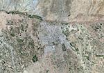 Colour satellite image of Marrakesh, Morocco. Image taken on August 12, 2014 with Landsat 8 data.