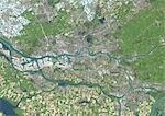 Colour satellite image of Rotterdam, Netherlands. Image taken on September 17, 2014 with Landsat 8 data.