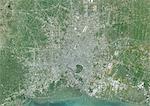 Colour satellite image of Bangkok, Thailand. Image taken on February 2, 2014 with Landsat 8 data.