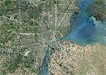 Colour satellite image of Detroit, Michigan, USA. Image taken on June 14, 2014 with Landsat 8 data.