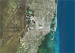 Colour satellite image of Miami, Florida, USA. Image taken on November 2, 2014 with Landsat 8 data.