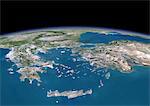 3D satellite image of Greece.