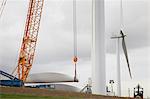 Wind turbine being erected