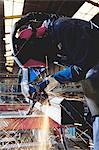 Welder at work