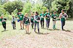 Environmentalist volunteers planting new tree