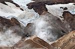 Aerial view of geothermal landscape, Kerlingarfjoll, Iceland