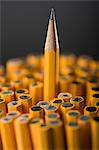 sharpened pencil among pencils