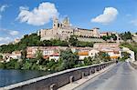 Saint Nazaire Cathedral and Pont Vieux (Old Bridge), Beziers, Herault, Languedoc-Roussillon, France