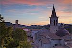 Duomo (Cathedral) at sunset, Spoleto, Umbria, Italy