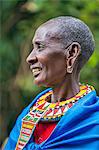 Kenya, Samburu County, Bawa. An old Samburu woman.