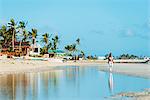 South East Asia, Philippines, The Visayas, Cebu, Bantayan Island, Sugar Beach, girl walking on the beach (MR)