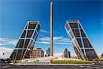 Plaza de Castilla with Puerta de Europa twin towers, Madrid, Comunidad de Madrid, Spain