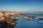 View towards harbour La Tinosa, El Puerto, Puerto del Carmen, Lanzarote, Canary Islands, Spain