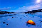 Europe, Scandinavia, Sweden, winter camping in Abisko National Park