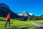 Europe, Switzerland, Swiss Alps Jungfrau-Aletsch Unesco World Heritage site, Berner Oberland Alpine Pass Route between Meiringen and Grindelwald, Klein Wellhorn (2701m) MR