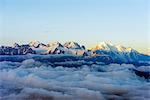 Europe, Switzerland, Swiss Alps, Valais, Martigny, view to Mont Blanc (4810m) in France