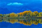 USA, Wyoming, Grand Teton National Park, oxbow bend of the Snake river in autumn