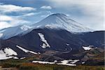 Picturesque mountain landscape of Kamchatka: Avachinsky Volcano - active volcano. Russia, Far East.