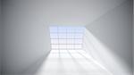 Abstract white room with window