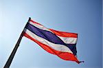 Flag of Thailand or Siam in blue sky