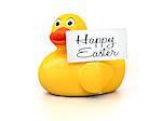 An image of a nice rubber duck with text happy easter