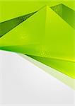Bright green abstract flyer design. Vector background