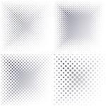 Grey gradient vector abstract backgrounds with halftone effect