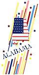 BannerAlabama for the presentation of the US state. Vector illustration.