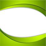 Abstract green wavy background. Vector design