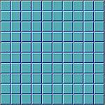 stylized wall with blue tiles pattern