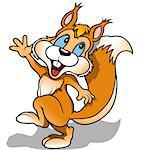 Squirrel - Cute Cartoon Animal, Vector Illustration
