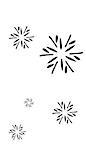 Seamless black snowflake shapes over white background
