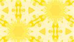 Seamless background pattern of yellow snowflake shapes