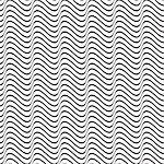 Black seamless wavy line pattern vector illustration