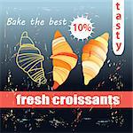 Vector illustration of fresh and delicious croissants