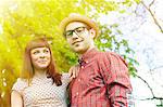 Portrait of young couple dating in park, Osijek, Croatia