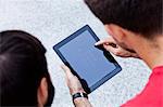 Using digital tablet with touchscreen