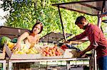 Market stall with fruit and vegetables